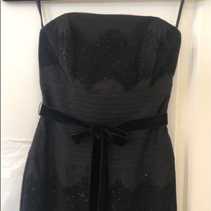 NWOT WHBM Strapless Black Sheath Dress with Sparkle-  Truly Stunning!